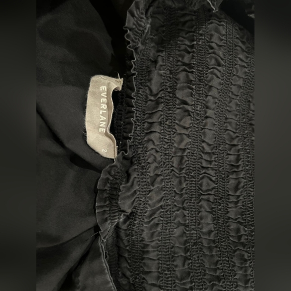 Everlane Black Smocked Midi Dress - Picture 10 of 11